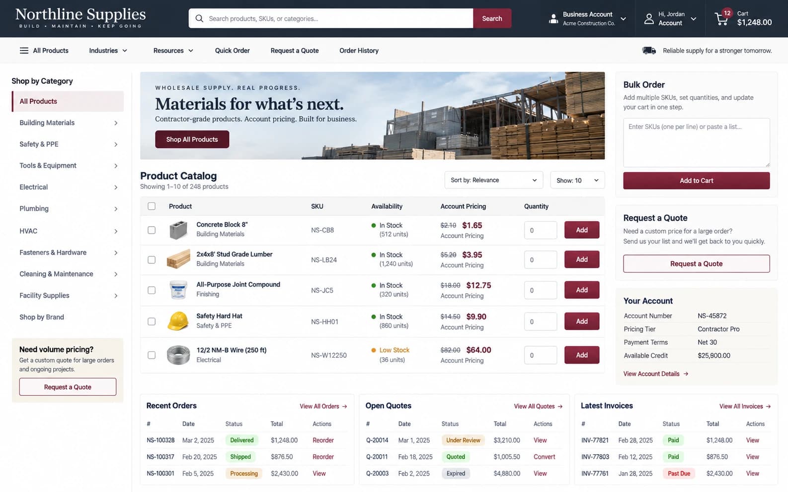 WooCommerce B2B Ordering Portal capability showcase by Elite Web Technologies