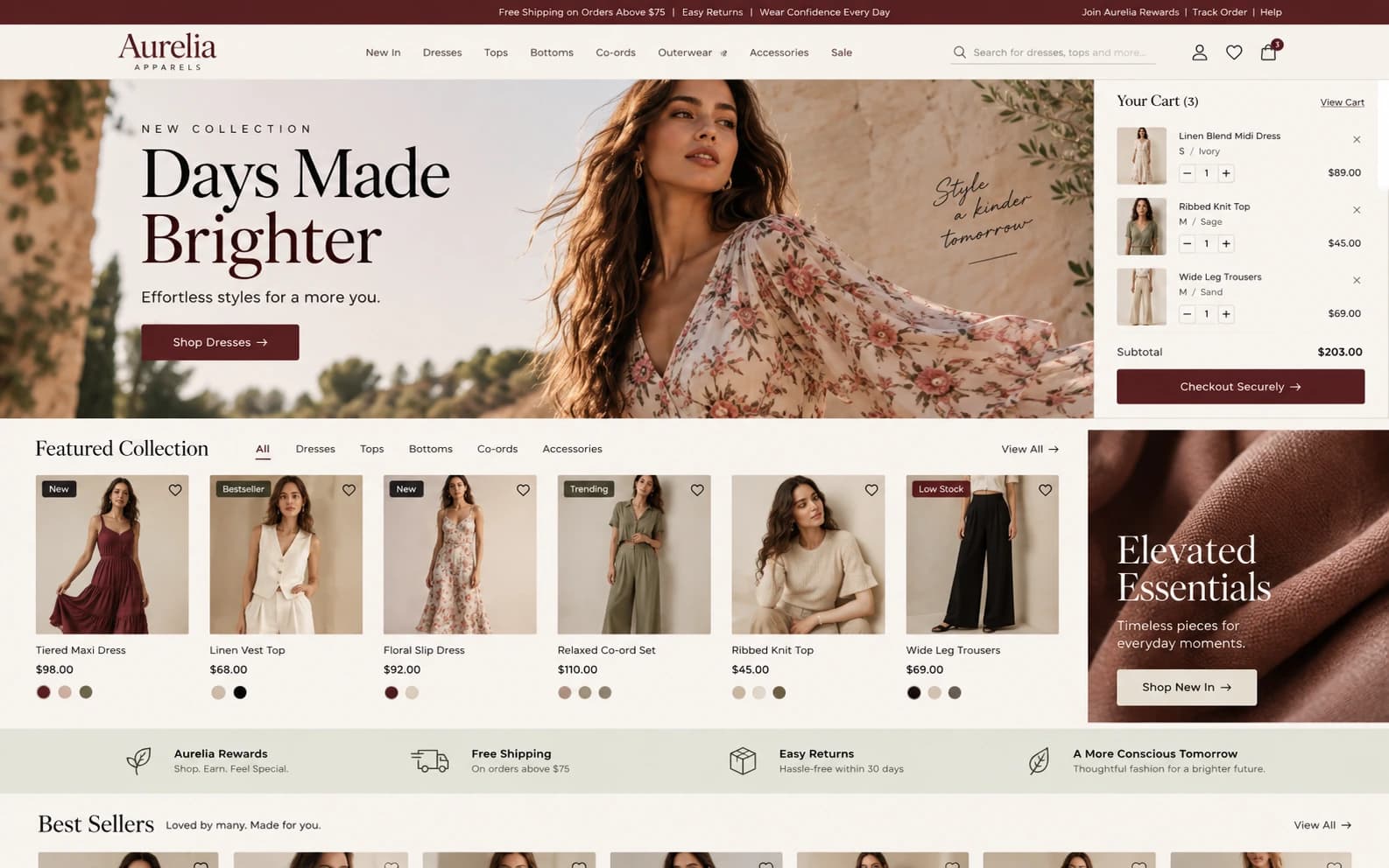 Shopify D2C Storefront Experience capability showcase by Elite Web Technologies